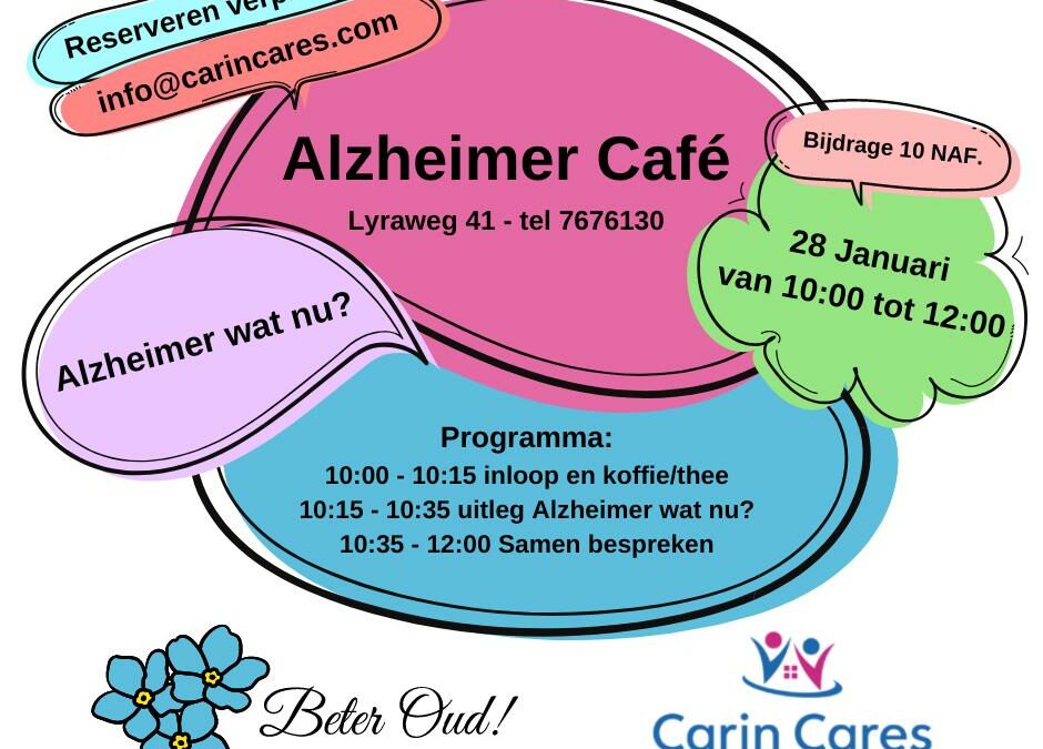 Alzheimer Cafe 28 januari van 10 tot 12